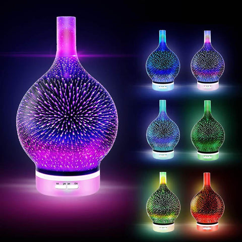 Aromatherapy-Vase essential oil diffuser 7 colors in 3D 