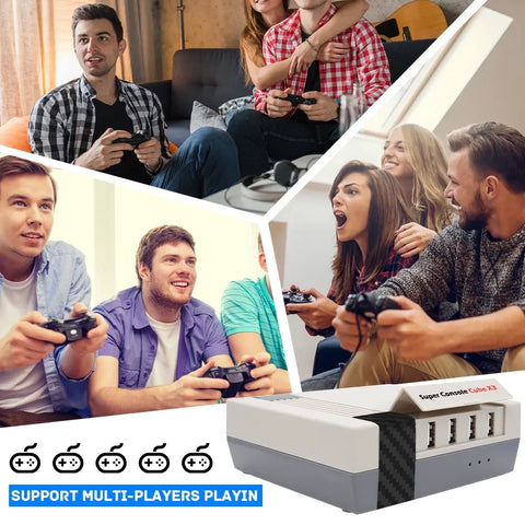 Console Super X3 de jeux vidéo KINHANK rétro 4K, TV, 60000 jeux