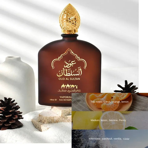 Vaporisateur de parfum Oud Al Sultan, Arabe, hommes et femmes, 100ml