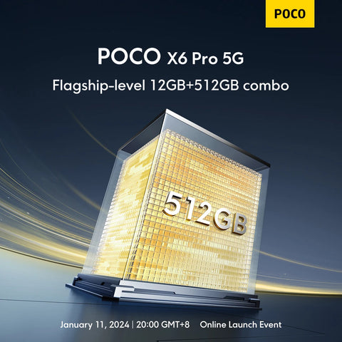 XIAOMI POCO X6 Pro, 5G, MTK Dimensity 8300-Ultra, charge Turbo 67W, Triple Caméra 64MP, OIS 120Hz AMOLED, batterie 5100mAh