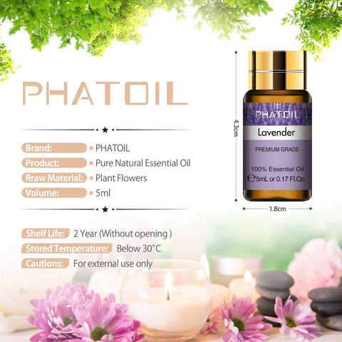 Aromathérapie PHATOIL – Huiles essentielles pour humidificateur, 15x5mL