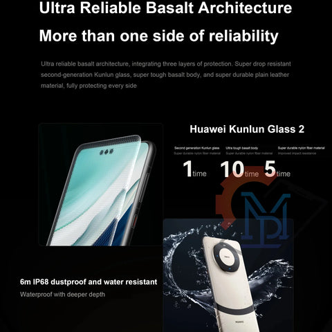 Huawei Mate 60 Pro+ Plus, 516 Go ROM, 16Go RAM, Téléphone Mobile, écran 6.82" 120Hz Kunlun Glass 2, Kirin 9000S HarmonyOS 4.0 NFC Smartphone