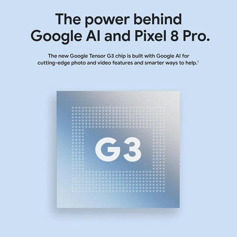 Google Pixel 8 Pro 5G, 256Go ROM, 12Go RAM, Google Tensor G3, écran 6.7" NFC Octa Core Android 14 IP68, résistant à la poussière et à l'eau, appareils photo 50MP, Top version 2023