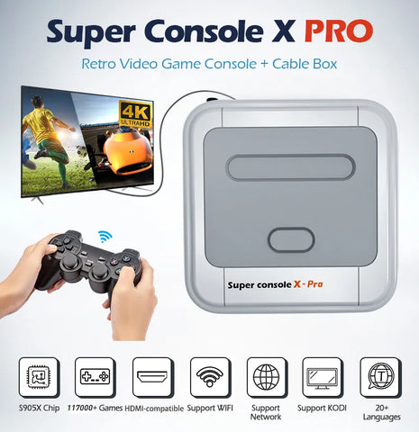 Console de jeux vidéo KINHANK rétro X PRO 4K, TV, manettes 100000 jeux
