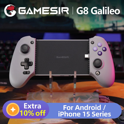 Console Manette de jeu mobile, Gamesir G8 Galileo Type C, Gamepad, manette de jeu pour iPhone 15 Series et Android avec PS, G-Touch, Android, 3 modes de commutation