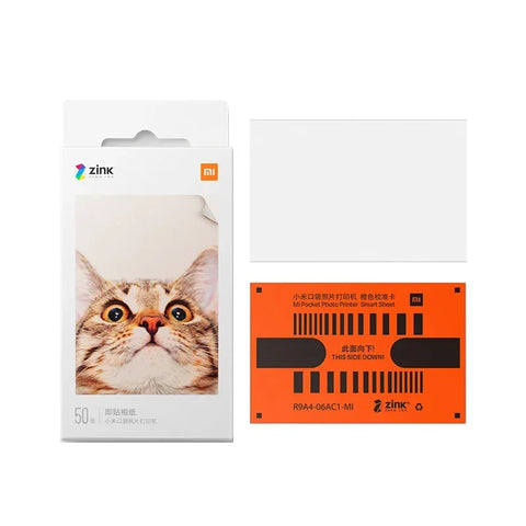 Imprimante de poche originale Xiaomi ZINK, Papier d'impression photo auto-adhésif 50/100/150/300 feuilles pour mini imprimante photo de poche Xiaomi 3 pouces