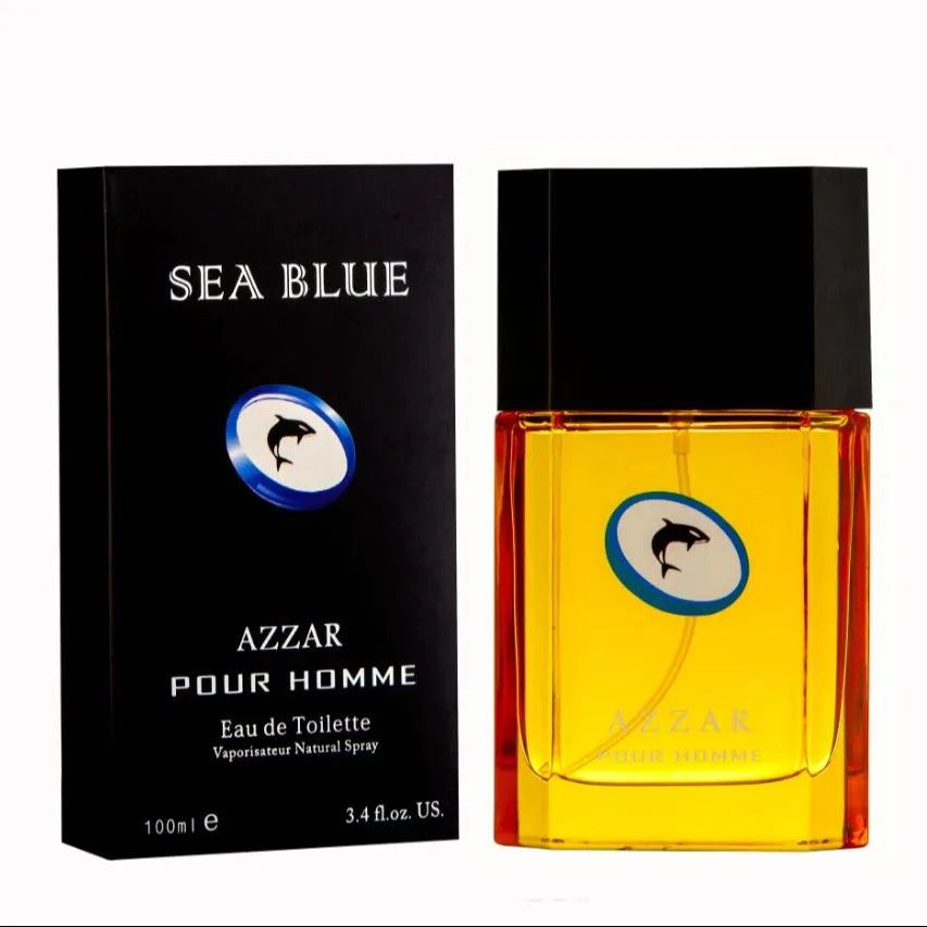 Vaporisateur de Eau de parfum Azzar Sea Blue pour hommes, 100 ml
